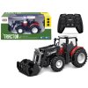 Lean Toys Červený traktor na diaľkové ovládanie s lyžicou 2,4G - 1:24