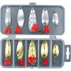 Sada 10 kyvadlových blyskáčov Sahido SHUTTLE KIT 10 GOLD/SILVER SZCZUPAK