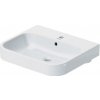 Duravit Happy D.2 - Umývadlo, 60x51 cm, s prepadom, otvor na batériu, biela 2318600027