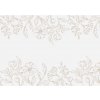 PartyDeco Behúň s kvetinovou potlačou Krémový 40x500cm