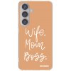 Picasee silikonový průhledný obal pro Samsung Galaxy S24 S921B 5G - Boss Mama