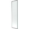 Mexen Next L, 1-krídlová vaňová zástena 50 x 150 cm, 6mm číre sklo-čierny vzor, chrómový profil, 895-050-000-03-70-01