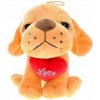 Pes sediaci so srdiečkom 15 cm