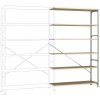 Manuflex RM2584 MEGAFLEX zásuvná policová jednotka so 6 policami, (š x v x h) 1470 x 2500 x 800 mm, ocel, drevená podlaha, pozinkovaný; RM2584