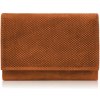 Paolo Peruzzi Dámska kožená peňaženka s geometrickým vzorom malá vintage RFID T-112-HOR | oranžová T-112-HOR