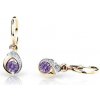Cutie Jewellery Detské náušnice zo žltého zlata C1898-10-X-1 fialová