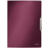 Leitz Style A4 doska s gumičkou granátovo červená