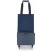 Skladacia taška na kolieskach Reisenthel Foldabletrolley Herringbone dark blue