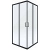 Deante Funkia, štvorcový sprchový kút 90x90 cm, výška 185cm, 5mm číre sklo, čierny profil, KYC_N41K