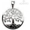 Adanito BRP0317S Zlatý prívesok strom života z bieleho zlata
