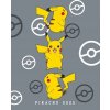 Detská deka Carbotex 130 x 160 cm sivá Pokémon