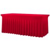 TENTino Elastický poťah SKIRTING na skladací stôl 180-183x76 cm VIAC FARIEB Farba obrusu: ČERVENÁ / RED