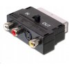 PremiumCord Adapter SCART-3x cinch + S-video s prepínačom IN / OUT