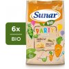 Sunar BIO Party mix hráškové a mrkvové detské chrumky 6 x 45 g