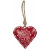 Závesné kovové Srdce, červené