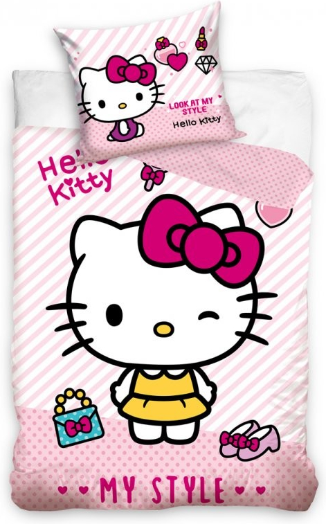 Carbotex bavlna obliečky Hello Kitty My Style 140x200 70x90