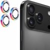 ENKAY sklá posádzané kamienkami na ochranu šošoviek zadného fotoaparátu pre iPhone 17 Pro / 17 Pro Max - dúhová - možnosť vrátiť tovar ZADARMO do 30tich dní