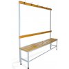 Lacneskrine #30 BENCH 1500 AH Šatníková lavica s opierkou a vešiakmi s dĺžkou 1500 mm