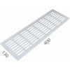 MPkovania SRL - ALFA vetracia mriežka 130 x 400 mm, 400 mm, 130 mm, BIL - biela lesklá (RAL 9010)