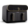 Klarstein Fritéza Klarstein AuraAir Color Touch Dual Oil-Free - 11 l, 2 priehradky, 1700 W, 8 programov, dotykový displej, teplota 80-200 °C, nepriľnavý povrch, čierna/zlatá
