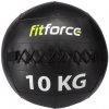 Fitforce WALL BALL 10 KG Medicinbal, čierna, 10kg