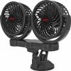 AMIO Ventilátor do auta s přísavkou 2x4“ 12V 03010