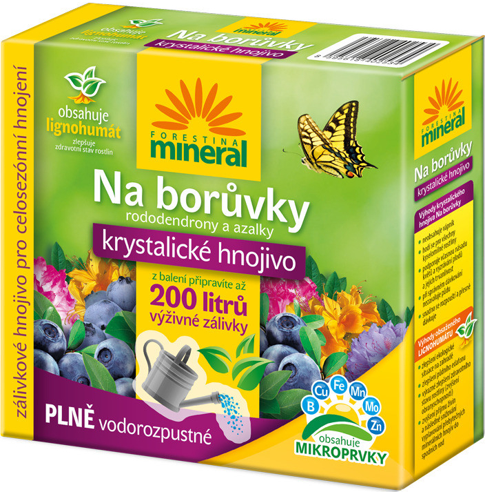 FORESTINA Kryštalické hnojivo na čučoriedky, rododendrony a azalky s lignohumátom MINERAL 400 g