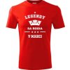 Červené tričko Legendy sa rodia v marci - darčeky k 60 narodeninám pre mužov XL