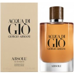 Giorgio Armani Acqua di Gio Absolu parfumovaná voda pánska 75 ml od 55,50 €  - Heureka.sk