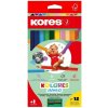 Farebné pastelky Kores 12 ks