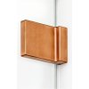 New Trendy EXK-3804 AVEXA COPPER BRUSHED vaňová zástena 70 cm, roh. držiak, 70 x 150 cm, copper brushed
