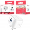 Dual-Port QC 3.0 PD 20W Rýchlonabíjací sieťový Adaptér - Biela KP34853