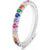 Brilio Silver Očarujúce strieborný prsteň s farebnými zirkónmi RI118WRBW