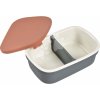 Box na desiatu Ceramic Lunch Box Beaba Mineral Terracotta keramický sivo-oranžový