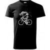 Cyklo kostra - Klasické pánske tričko vyššej gramáže - S ( Čierna )