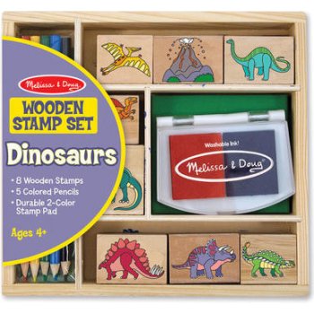 Melissa & Doug Drevené pečiatky Dinosaury