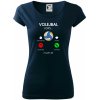 Volejbal volá - Dámske tričko Pure - XS ( Tmavomodrá (veľmi tmavá - skoro čierna) )