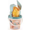 Vedro set s krhličkou Mušľa Beach Écoiffier a hrabličky s lopatkou 5 dielov (výška 12 cm) od 18 mes