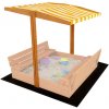 Strieška pre detské drevené pieskovisko BABY MIX STRIEŠKA žltá,hnedá,biela
