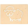 Drevená šablóna na kreslenie 15 x 21 cm ovečka