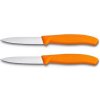 VICTORINOX nůž na zeleninu Swiss Classic 8cm, oranžový, sada 2ks