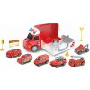 Wiky Vehicles Auto hasičské s efektmi a 6 malými autami 34 cm