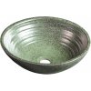 Sapho ATTILA keramické umývadlo, priemer 43cm, zelena meď DK006