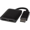 PremiumCord adaptér DisplayPort - 2x DisplayPort / rozšírenie + zrkadlenie obrazu / 4K * 2K @ 30Hz / dopredaj (kportad17)