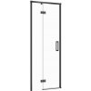 CERSANIT - Sprchové dvere LARGA ČIERNE 80X195, ľavé, číre sklo S932-127