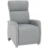 Tempo Kondela Polohovacie kreslo, látka sivá, FOREST