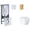 Grohe Rapid SLX - Set predstenovej inštalácie, klozetu, dosky SoftClose a tlačidla Skate Cosmopolitan, kefovaný Cool Sunrise SANI11BB4111