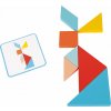 Janod drevená hračka Origami Tangram s predlohami 25 ks kariet séria Montessori