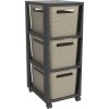 Rotho Úložný box Brisen 3 x 16L antracit cappucino 1049707422