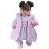 TYBER Paula hnědovláska v růžovém plačící panenka s dudlíkem, vel. 48 cm